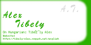 alex tibely business card